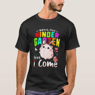 T-shirt Hamster Girl Retour À L'École Veille À La Maternel
