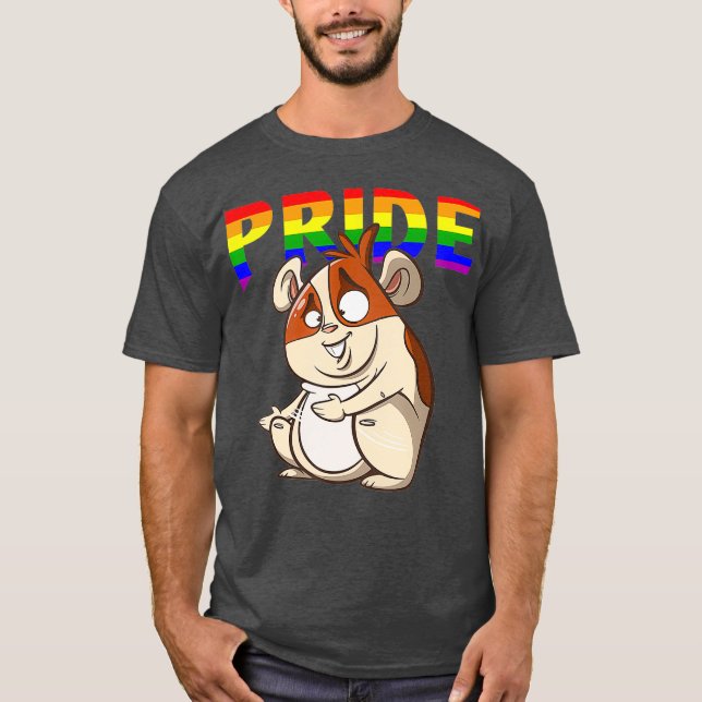 T-shirt Hamster lesbienne Bisexuel gay Pride LGBT (Devant)