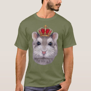 T-shirt Hamster nain gris roi portant un impérial