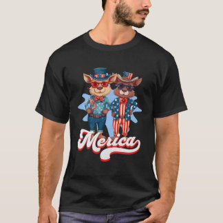 T-shirt Hamster Patriotique En Amérique Célébrent Le 4 E D