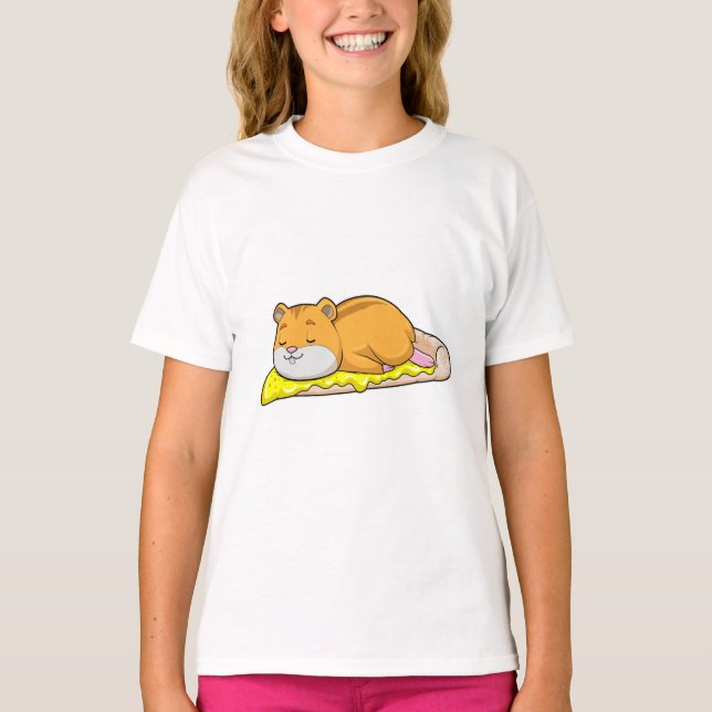 T-shirt Hamster & Pizza au fromage (Devant)