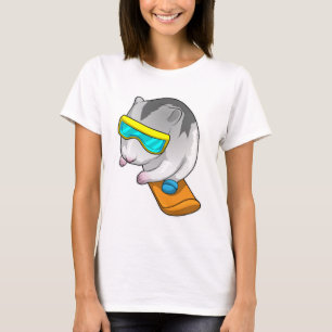 T-shirt Hamster Snowboard Snowboard