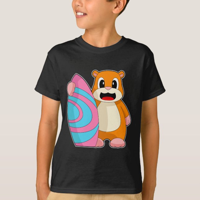 T-shirt Hamster Surfer Surfer (Devant)