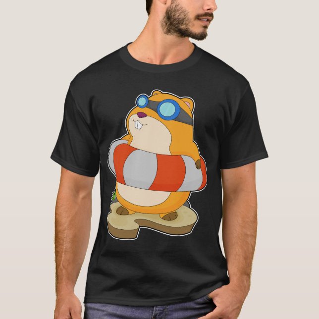 T-shirt Hamster Swimming Lifebuoy (Devant)