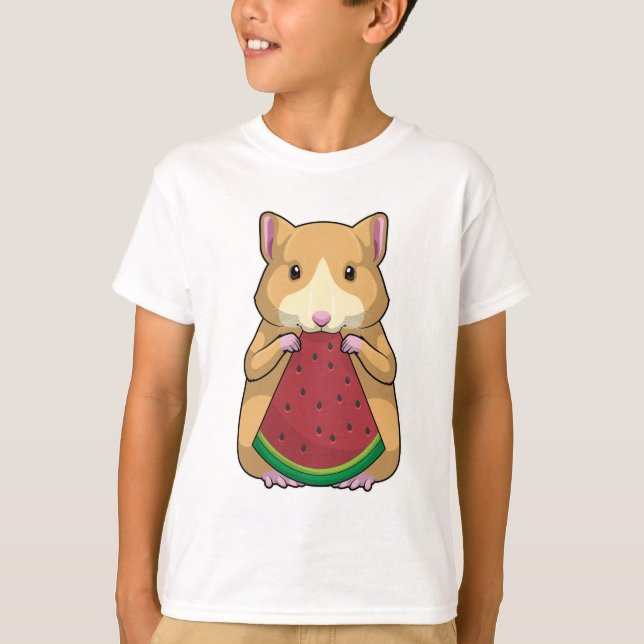 T-shirt Hamster with Watermelon (Devant)