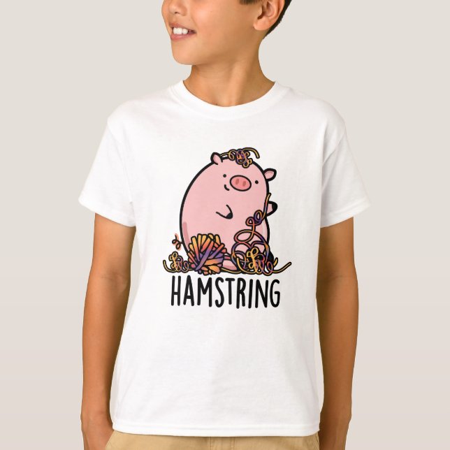 T-shirt Hamstring Funny Pig Pun (Devant)