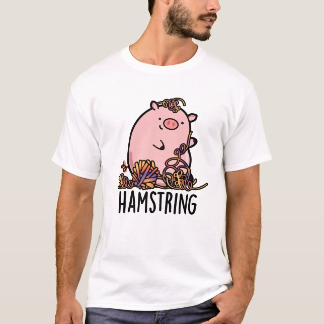 T-shirt Hamstring Funny Pig Pun (Devant)