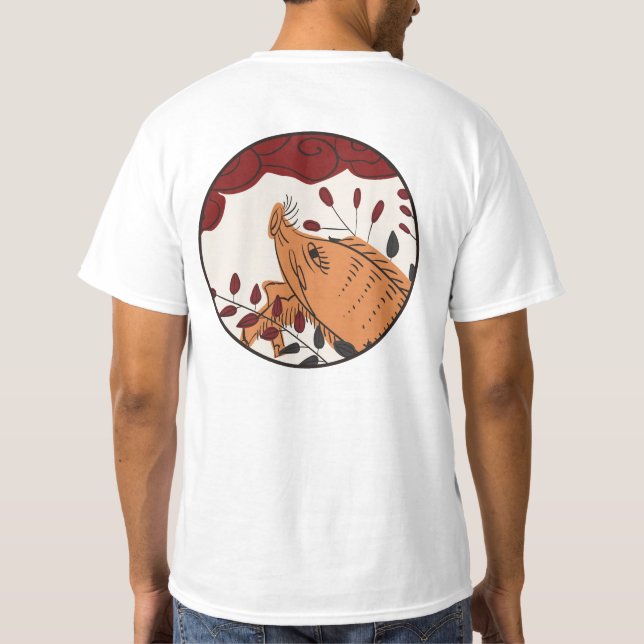 T-shirt Hanafuda "Hagi-ni-inoshishi" (Dos)