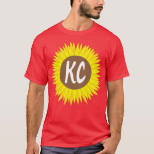 T-shirt Hand Drawn KC Kansas City Sunflower