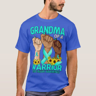 T-shirt Hand Grandma Of A Warrior Knee Injury Sunflower Aw