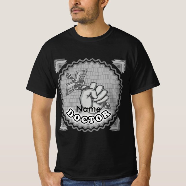 T-shirt Hand holding caduceus doctor  (Devant)
