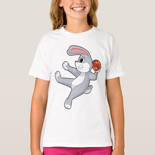 T-shirt Handball de joueur de lapin (Devant)