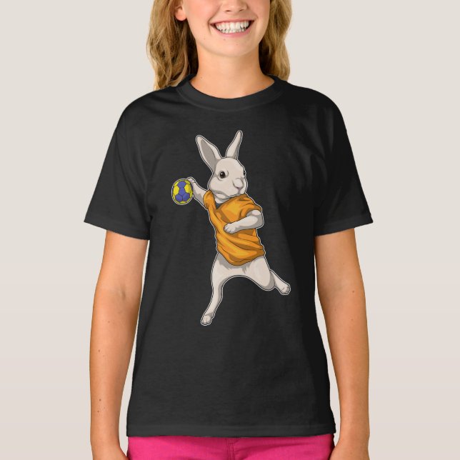 T-shirt Handball de joueur de lapin (Devant)
