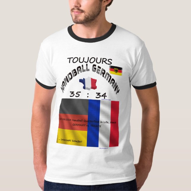 T-shirt Handball jeu Allemagne vs France Handballspiel Lil (Devant)