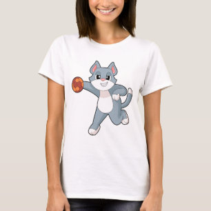 T-shirt Handball joueur de chat Handball Handball