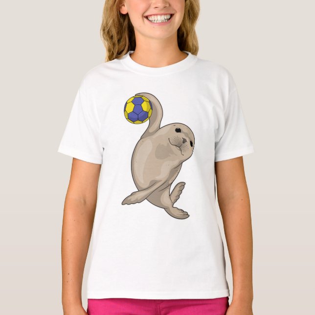 T-shirt Handball joueur de phoque (Devant)