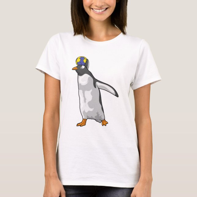 T-shirt Handball joueur de pingouin Handball (Devant)