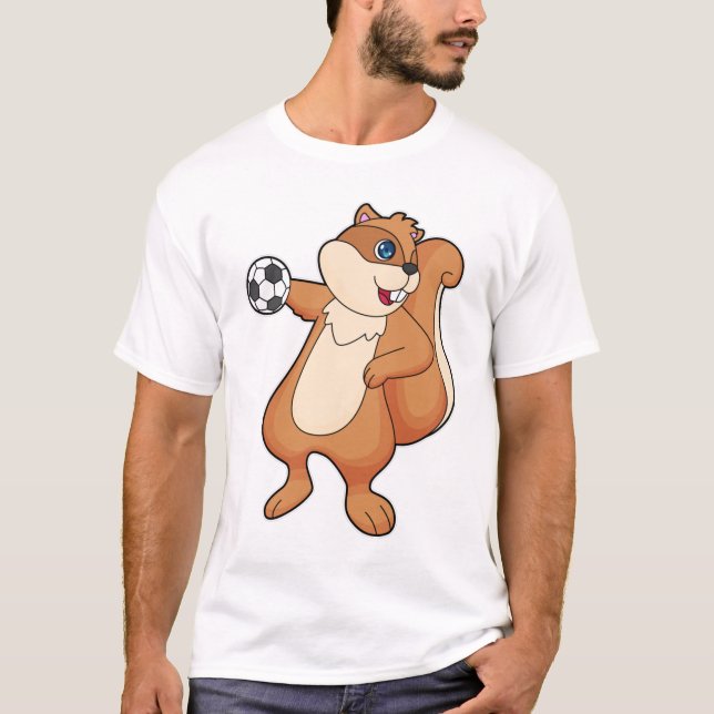 T-shirt Handball joueur d'écureuil (Devant)