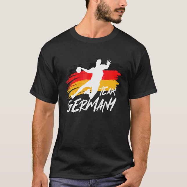 T-shirt Handball Team Allemagne Drapeau Handball Sport (Devant)