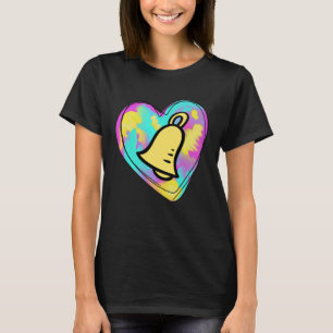 T-shirt Handbell Ringer Multicolored Coeur Peint