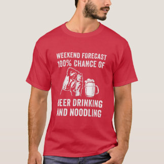 T-shirt Handfishing Catfish Noodling Beer Hand Fishing Red