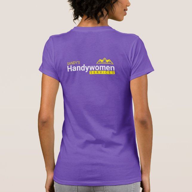 T-shirt Handicap Femmes d'affaires Vneck - Home Business (Dos)