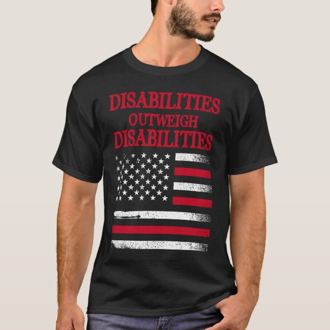 T-shirt Handicap Humour Handicap Survivant Guerrier 1 (Devant)