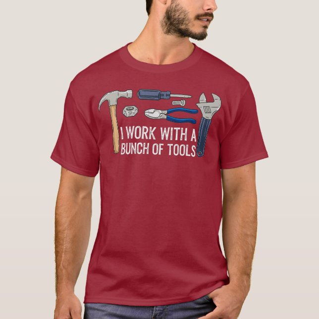 T-shirt Handyman Homme Electricien Cadeau Réparation de ma (Devant)