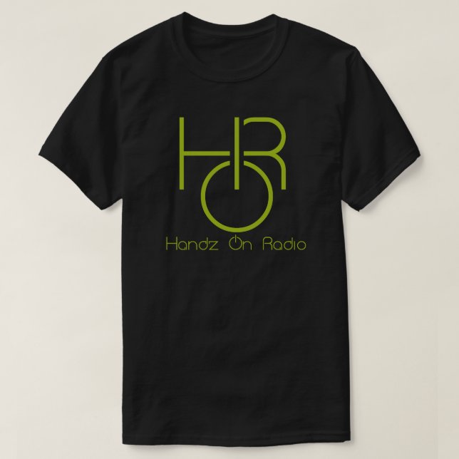 T-shirt Handz On Radio Logo Black Tee avec texte (Design devant)