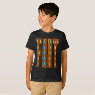 T-shirt Hanes noir Design  FOOT CHOCOLAT BONBONS
