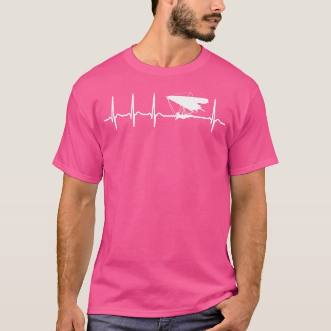 T-shirt Hang Gliding Heart - Best Humorous Sayings Quotes  (Devant)
