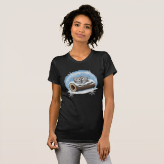 T-shirt Hang in There Baby Cat in Snow Cute kitten hanging
