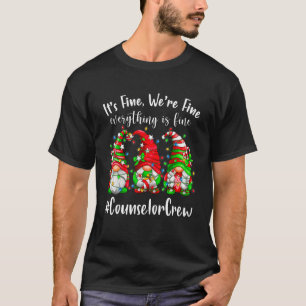 T-shirt Hangin Avec Mes Gnomes Noël Correspondant Famille