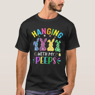T-shirt Hangin Avec Mes Peeps Jote Lapin Face Rabbit Pâque