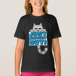 T-shirt HANGIN' SORT ! Chat caricature mignon