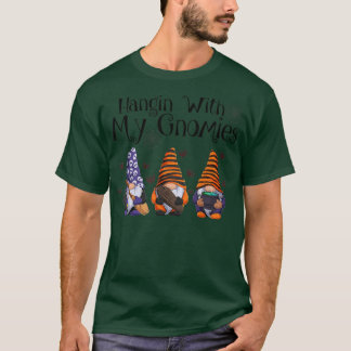 T-shirt Hangin' With My Gnomies Cute Halloween Pumpkin Gno