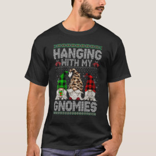 T-shirt Hanging With My Gnomies Cute Gnomes Christmas Ugly