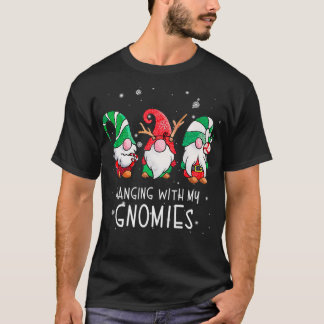 T-shirt Hanging with My Gnomies Nordic Santa Gnome Christm