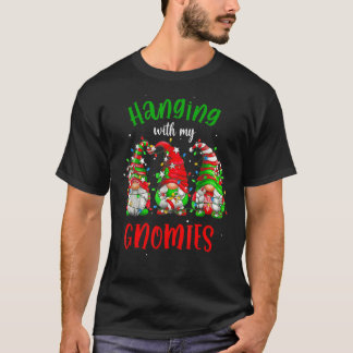 T-shirt Hanging with My Gnomies Nordic Santa Gnome Christm