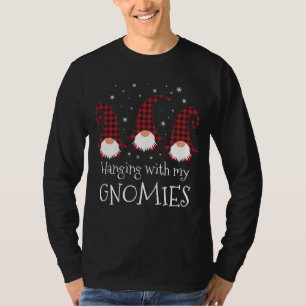 T-shirt Hanging With My Gnomies Plaid Garden Christmas Gno