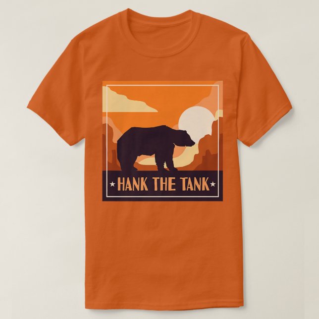 T-shirt Hank Le réservoir Californie Ours Lac Tahoe Oears  (Design devant)