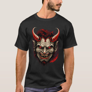 T-shirt Hannya Horreur Mythique Créatures Japonais Oni Dem