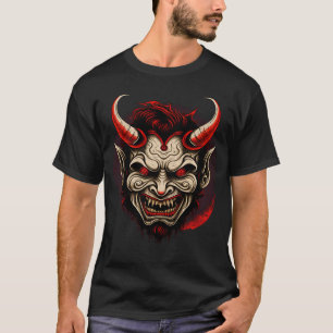 T-shirt Hannya Horreur Mythique Créatures Japonais Oni Dem