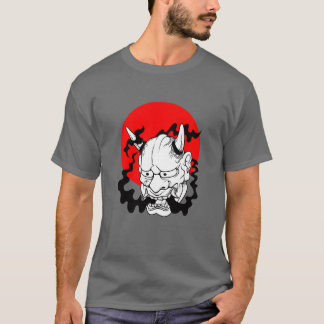 T-shirt Hannya japanese yokai Ogre mask oni harajuku art f