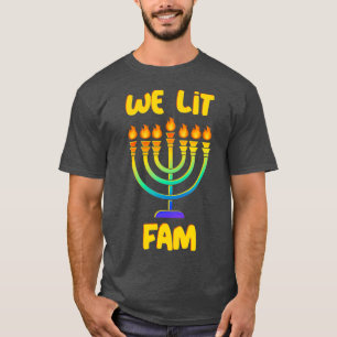 T-shirt Hanoukka Boutique Cadeaux Stuffers Hébreu Menorah