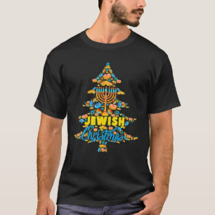 T-shirt Hanoukka Chanukah, un arbre de Noël juif