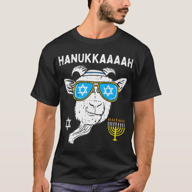 T-shirt Hanoukka Chat Chanukah Fermier juif (Devant)
