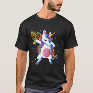 T-shirt Hanoukka Dabbing Unicorn