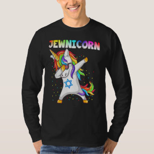 T-shirt Hanoukka Dabbing Unicorn Jewnicorn Chanukah Juif