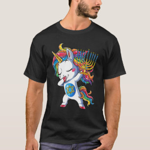 T-shirt Hanoukka Dabbing Unicorn Jewnicorn Chanukah Juif